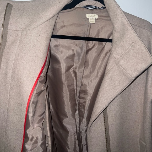 J. Crew Light Beige City Coat- Wool Blend Jacket Women’s Size 12 - Picture 4 of 5